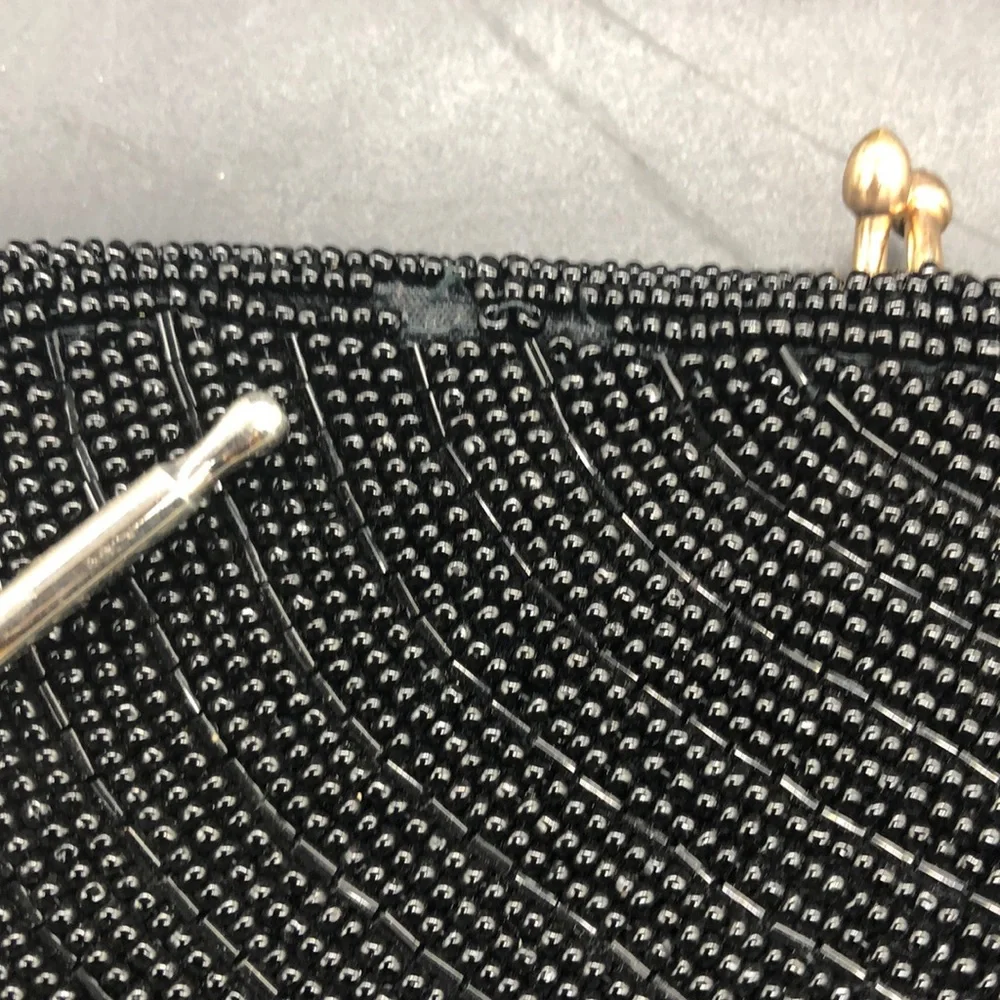 Black Beaded clutch